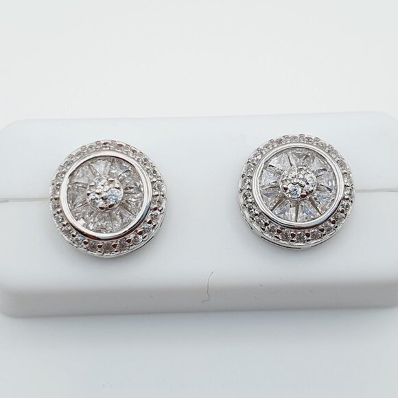 "925 Sterling Silver Cubic Zirconia Earrings, U19254572 - Picture 1 of 11